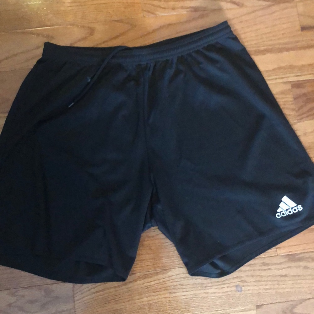 black adidas running shorts
